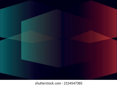 Fondo de geometría cúbica de neón metálico