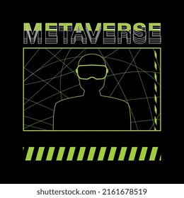 Metaverse poster. Virtual reality conception. Future style.