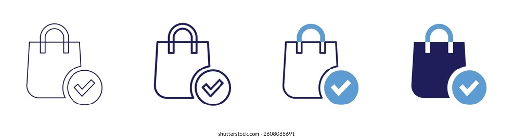 Metaverse retail space icon in 4 different styles. Thin Line, Line, Bold Line, Duotone. Duotone style. Editable stroke.
