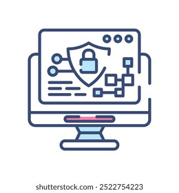 Metaverse Security Fill Color Icon, Vector illustration