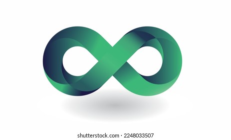 Metaverse technology concept and Virtual space with abstract Infinity Symbol, Futuristic technology background, vector illustration