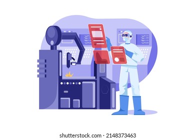 Metaverse Technology Illustration concept. Flat illustration isolated on white background