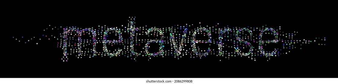 metaverse universe of dots with wide range of colors. future of internet