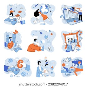 Metaverse vector illustration. The metaverse concept metaphorically represents digital plane parallel to our physical reality Cyberspace within metaverse offers unique environment for exploration