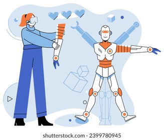 Metaverse vector illustration. The metaverse metaphorically represents integration reality and virtual realms The metaverse concept fosters innovation in digital technology and communication