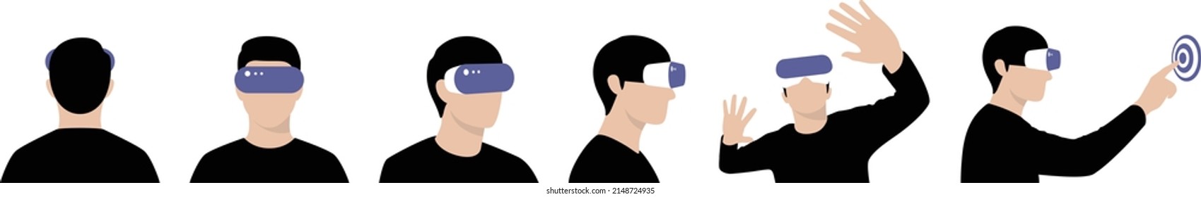 Metaverse Virtual Reality Concepts. Various angles