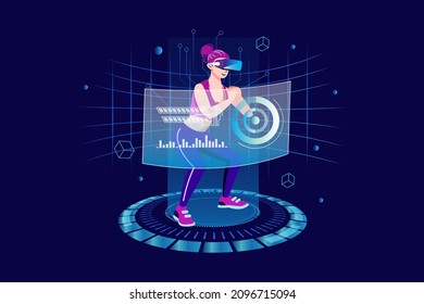 Metaverse and virtual reality Illustration concept. Flat illustration isolated on white background.