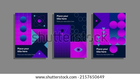 metaverse virtual reality technology for future  a4 poster template