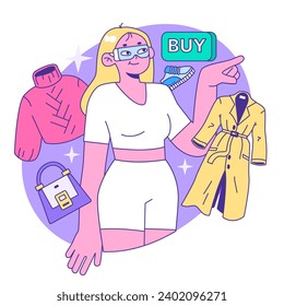 Metaverse. VR futuristic technology. Digital environment or online virtual platform. Character in augmented reality and cyberspace. Flat vector illustration