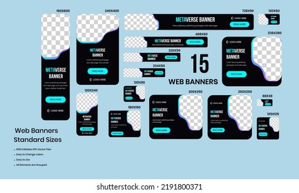 Metaverse web banner template design, horizontal banner for post, web3 banner, NFT, cryptocurrency marketing banner,  Cryptocurrency, Hardware, Computing, Networking, Banking or Payment Services