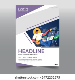 Diseño del folleto del concepto del Web metaverso