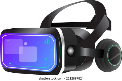 Gafas VR sobre fondo blanco, aptas para la metáfora de herramientas de ilustración, presentaciones sobre tecnología futura y otras cosas relacionadas con la tecnología
