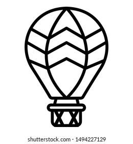 Meteo balloon icon. Outline meteo balloon vector icon for web design isolated on white background