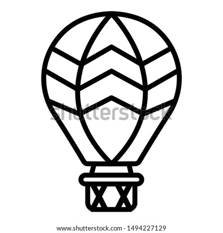 Meteo balloon icon. Outline meteo balloon vector icon for web design isolated on white background