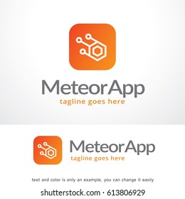 Meteor App Logo Template Design Vector, Emblem, Design Concept, Creative Symbol, Icon