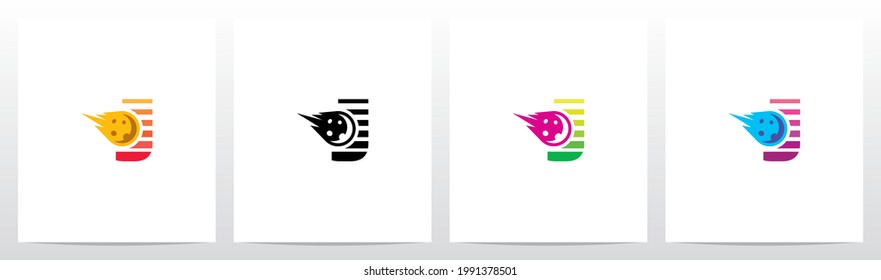 Diseño De Logotipo De Letra Meteorasteroide En Letra J