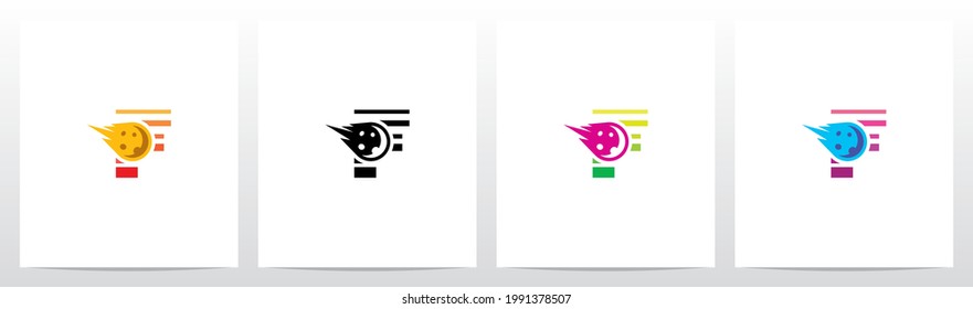 Diseño Del Logotipo De La Letra Meteorasteroide On