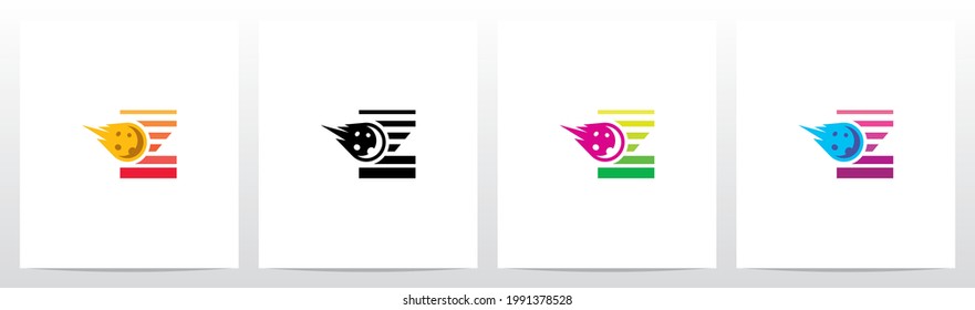 Meteor Asteroid On Letter Logo Design Z