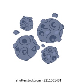 Meteor asteroit vector illustration isolated on white background