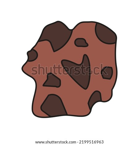 Meteor colored icon. Simple color element illustration. Meteor concept outline symbol design from Cosmos set. Can be used for web and mobile on white background