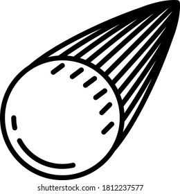 Meteor / Comet flat icon for astronomy website and apps