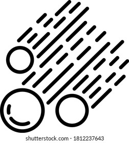 Meteor / Comet flat icon for astronomy website and apps