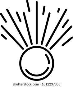 Meteor / Comet flat icon for astronomy website and apps