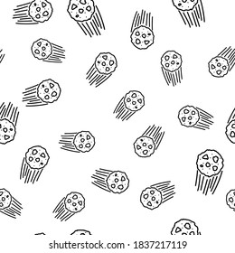 Meteor / Comet flat icon for astronomy website and apps