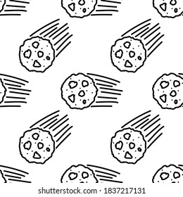 Meteor / Comet flat icon for astronomy website and apps