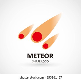 Meteor of comet galaxy space abstract vector and logo design or template universe science business icon of company identity symbol concept