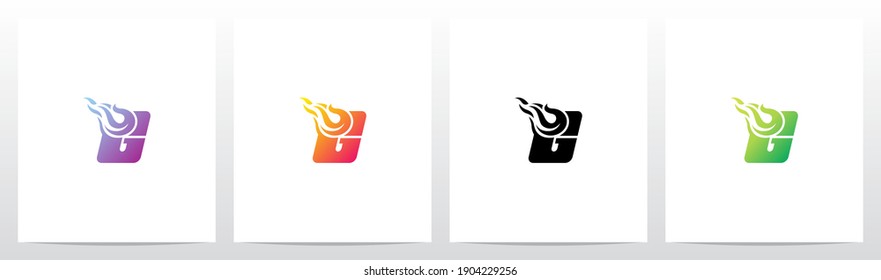 Meteor Comet On Letter Logo Design G