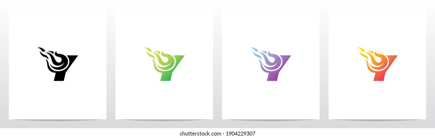 Meteor Comet On Letter Logo Design Y