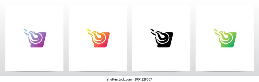 Meteor Comet On Letter Logo Design O