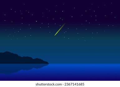 Meteor am Himmel nachts