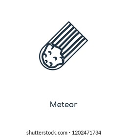 Meteor concept line icon. Linear Meteor concept outline symbol design. This simple element illustration can be used for web and mobile UI/UX.