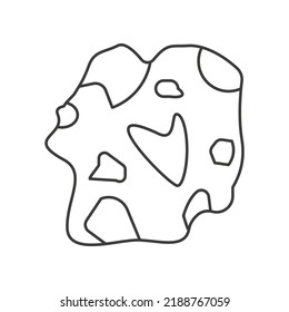 Meteor concept line icon. Simple element illustration. Meteor concept outline symbol design from space set. Can be used for web and mobile on white background