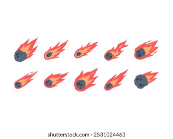 Meteor Design Cartoon Element Set 