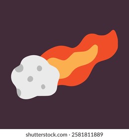 Meteor doodle, illustration, simple, minimalist, hand-drawn, playful, clean, cute, aesthetic and friendly