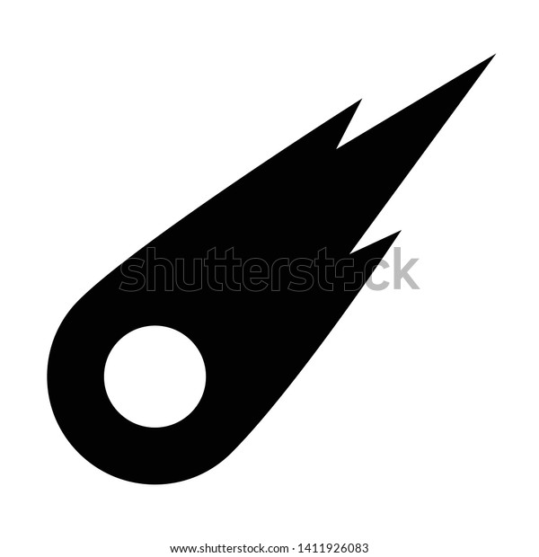 Hakuun Meteor Fall Space Icon Vector Liittyva Vektorikuva Rojaltivapaa 1411926083