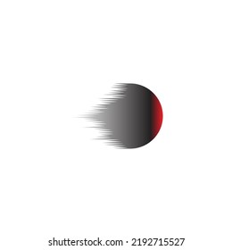 Meteor, fast geometric symbol simple logo vector