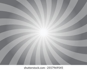 Meteor gray color sunburst background. Abstract pink sunbeams design wallpaper. Colorful spinning lines for template, banner, poster, flyer. 