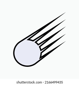 Meteor Icon. Falling Star Symbol - Vector.