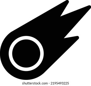 Meteor Icon Glyph Style Science Sign Stock Vector (Royalty Free ...