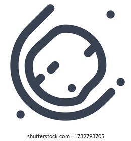 Meteor Icon, Illustration of Astronomy, Geographic, Sky, Solar System  with Filled and Line Style for Website User Interface  Mobile and Wallpaper
