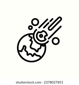 meteor icon, isolated icon in light background, perfect for website, blog, logo, graphic design, social media, UI, mobile app
