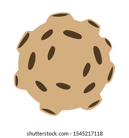 meteor icon over white background, vector illustration