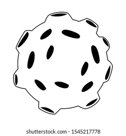 meteor icon over white background, vector illustration