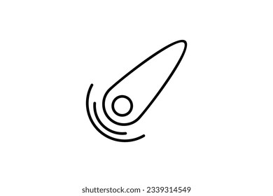 meteor. Icon related to space exploration. line icon style. Simple vector design