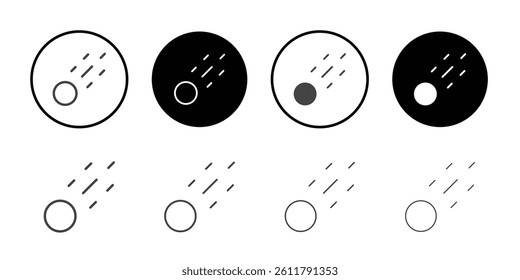 Meteor icon Symbol line set