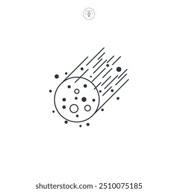 Meteor icon symbol vector illustration isolated on white background